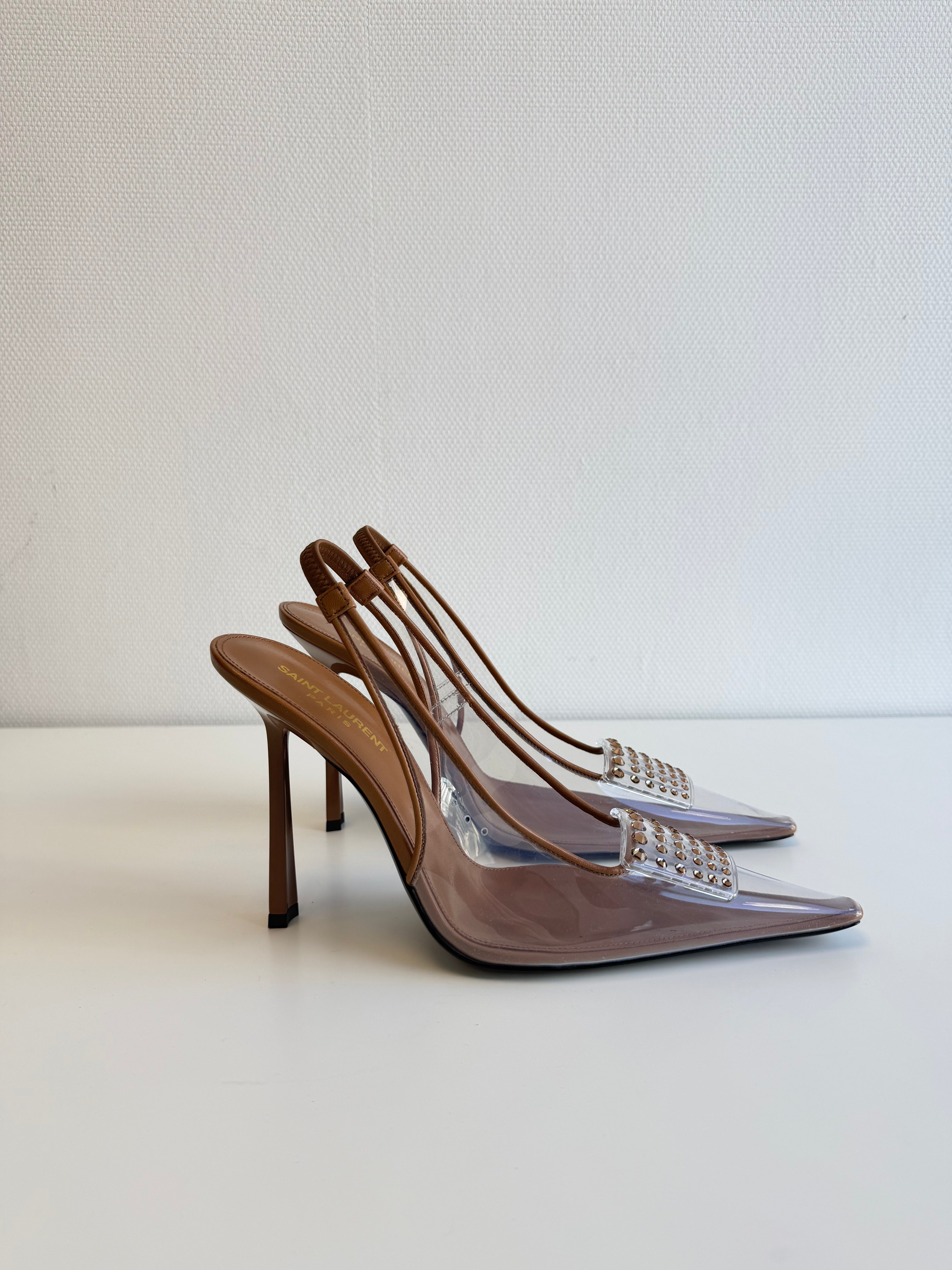 Jive Embellished Slingback Pumps Saint Laurent