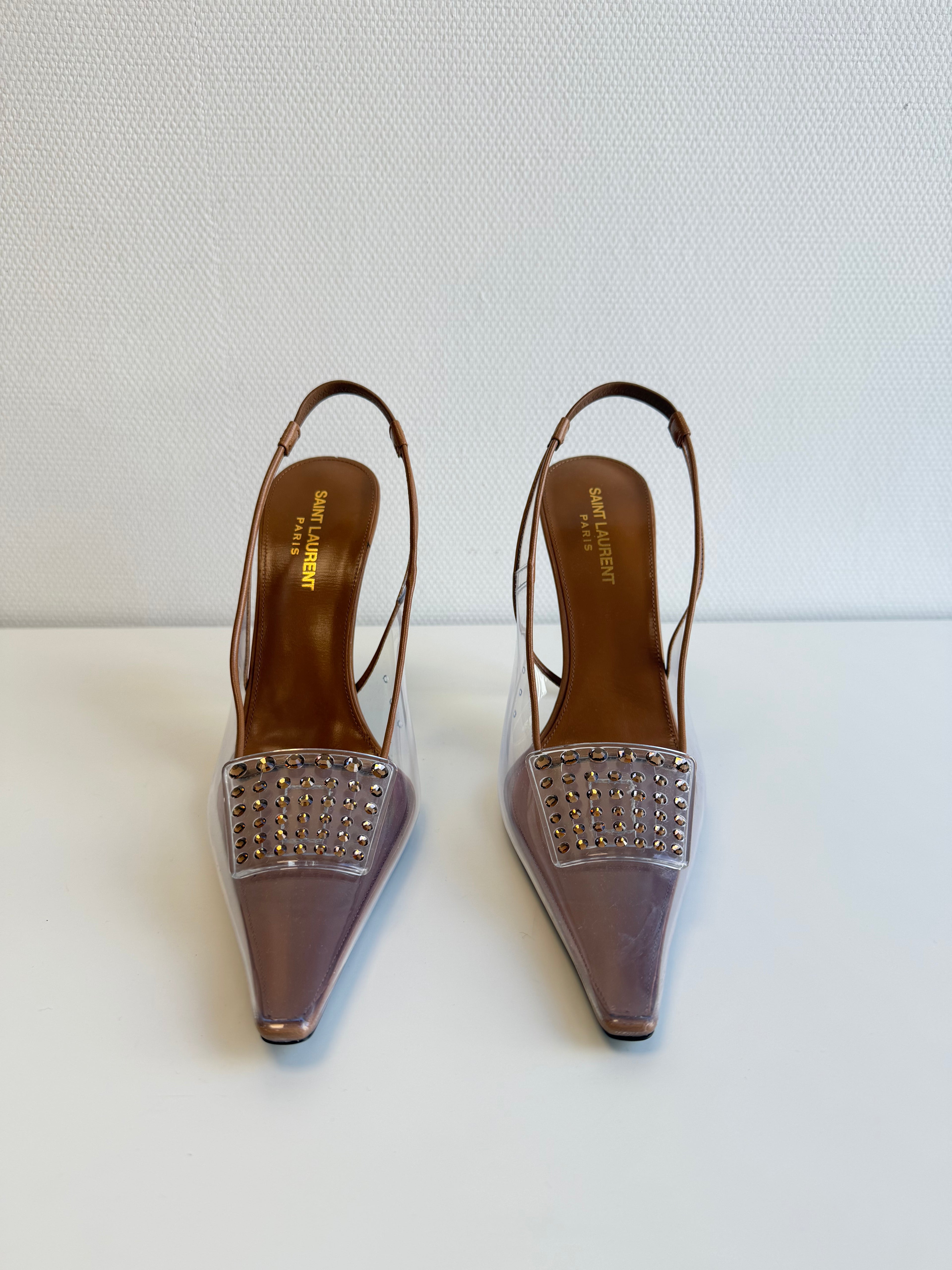 Jive Embellished Slingback Pumps Saint Laurent