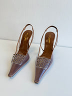 Jive Embellished Slingback Pumps Saint Laurent