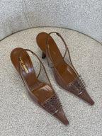 Jive Embellished Slingback Pumps Saint Laurent