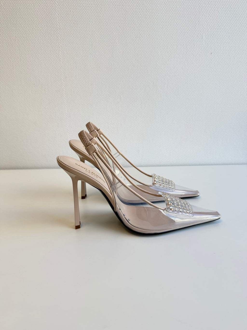 Jive Embellished Slingback Pumps Saint Laurent
