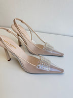 Jive Embellished Slingback Pumps Saint Laurent