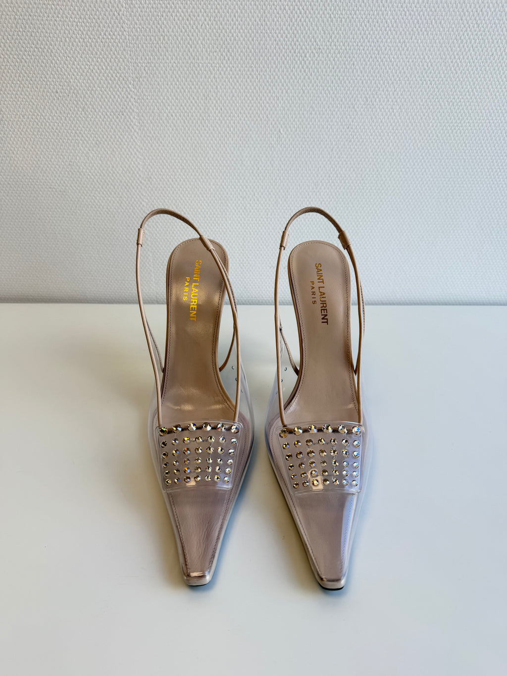 Jive Embellished Slingback Pumps Saint Laurent