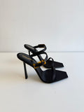 Oud Buckled Satin Mules Saint Laurent
