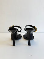 Oud Buckled Satin Mules Saint Laurent