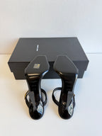 Oud Buckled Satin Mules Saint Laurent