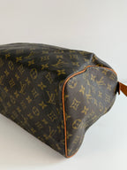 Speedy 30 en toile Monogram marron