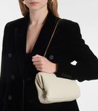 Leather clutch with logo Saint Laurent